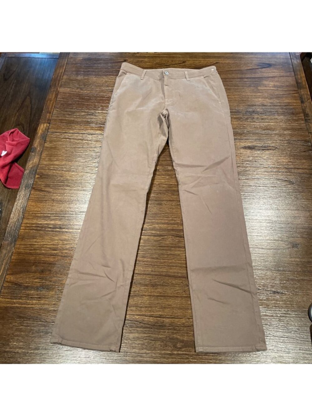 AG Slim Chino Pant Mens 32x33 Light Brown-Taupe Stretch Office Workwear Casual